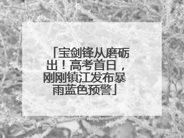 宝剑锋从磨砺出！高考首日，刚刚镇江发布暴雨蓝色预警