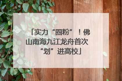 实力“圈粉”！佛山南海九江龙舟首次“划”进高校
