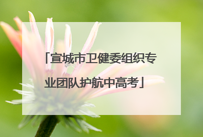 宣城市卫健委组织专业团队护航中高考