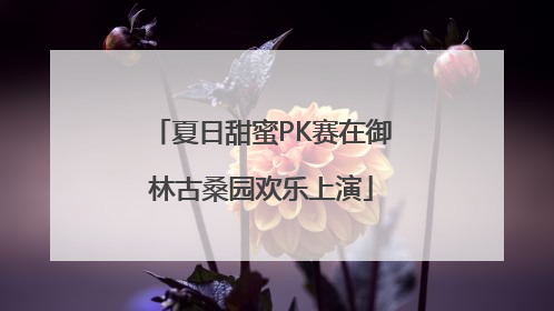 夏日甜蜜PK赛在御林古桑园欢乐上演