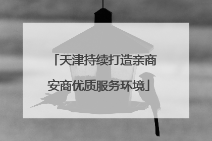 天津持续打造亲商安商优质服务环境