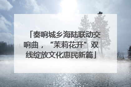 奏响城乡海陆联动交响曲，“茉莉花开”双线绽放文化惠民新篇