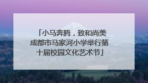 小马奔腾，致和尚美 成都市马家河小学举行第十届校园文化艺术节
