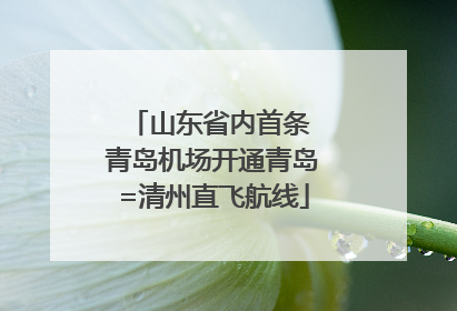 山东省内首条 青岛机场开通青岛=清州直飞航线