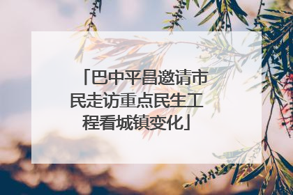 巴中平昌邀请市民走访重点民生工程看城镇变化