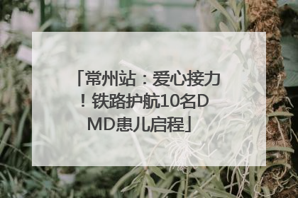 常州站：爱心接力！铁路护航10名DMD患儿启程