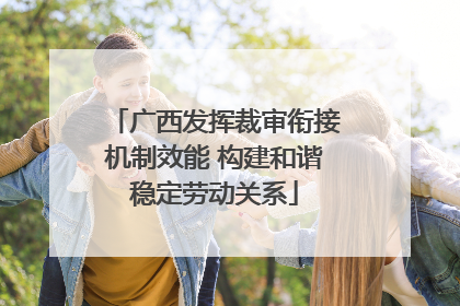 广西发挥裁审衔接机制效能 构建和谐稳定劳动关系