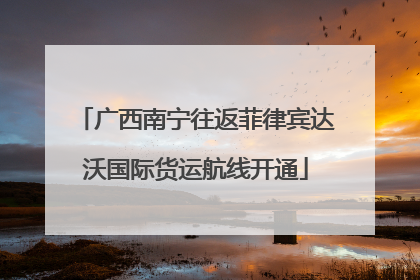 广西南宁往返菲律宾达沃国际货运航线开通