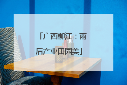 广西柳江：雨后产业田园美