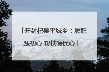 开封杞县平城乡：履职践初心 帮扶暖民心