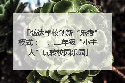 弘达学校创新“乐考”模式：一、二年级“小主人”玩转校园乐园