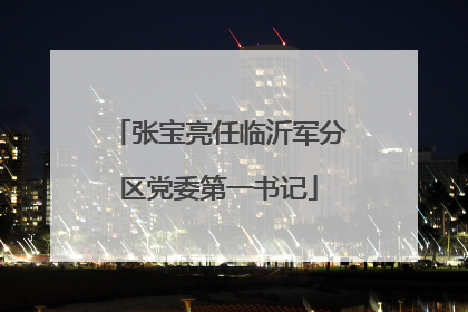 张宝亮任临沂军分区党委第一书记