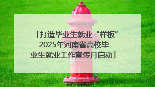 打造毕业生就业“样板” 2025年河南省高校毕业生就业工作宣传月启动