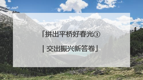 拼出平桥好春光③｜交出振兴新答卷