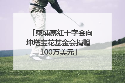 柬埔寨红十字会向坤塔宝花基金会捐赠100万美元