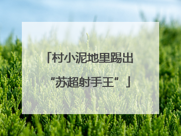 村小泥地里踢出“苏超射手王”