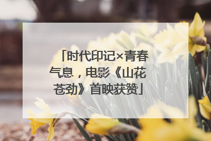 时代印记×青春气息，电影《山花苍劲》首映获赞