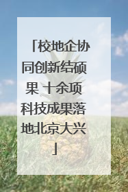 校地企协同创新结硕果 十余项科技成果落地北京大兴