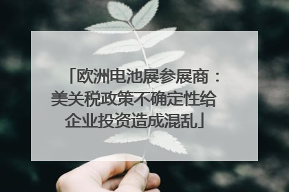 欧洲电池展参展商：美关税政策不确定性给企业投资造成混乱