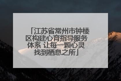 江苏省常州市钟楼区构建心育指导服务体系 让每一颗心灵找到栖息之所