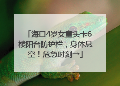 海口4岁女童头卡6楼阳台防护栏，身体悬空！危急时刻→