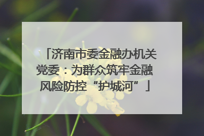 济南市委金融办机关党委：为群众筑牢金融风险防控“护城河”