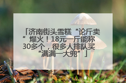 济南街头雪糕“论斤卖”爆火！18元一斤能称30多个，很多人排队买“满满一大兜”