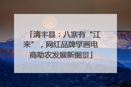 清丰县：八寨有“江来”，网红品牌擘画电商助农发展新图景