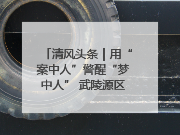 清风头条｜用“案中人”警醒“梦中人” 武陵源区百名干部“零距离”接受警示教育