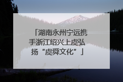 湖南永州宁远携手浙江绍兴上虞弘扬“虞舜文化”