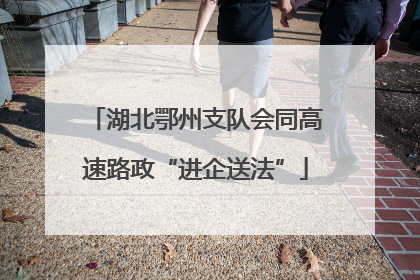 湖北鄂州支队会同高速路政“进企送法”