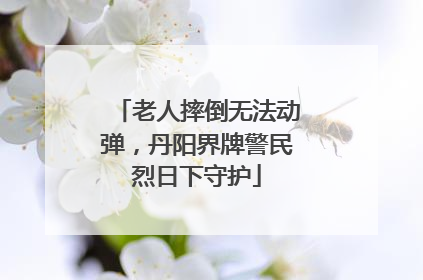 老人摔倒无法动弹，丹阳界牌警民烈日下守护