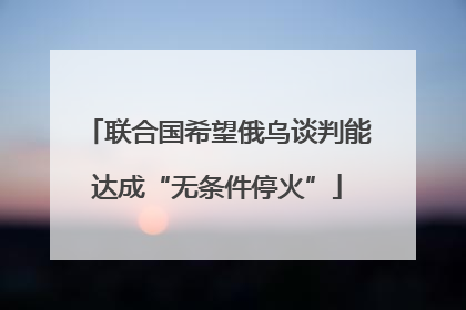 联合国希望俄乌谈判能达成“无条件停火”