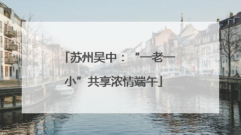 苏州吴中：“一老一小”共享浓情端午
