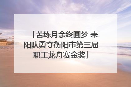 苦练月余终圆梦 耒阳队勇夺衡阳市第三届职工龙舟赛金奖