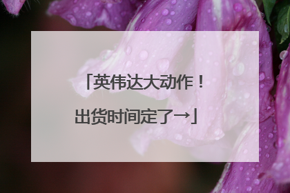 英伟达大动作！出货时间定了→