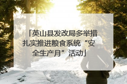 英山县发改局多举措扎实推进粮食系统“安全生产月”活动