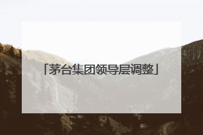 茅台集团领导层调整