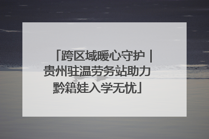 跨区域暖心守护｜贵州驻温劳务站助力黔籍娃入学无忧