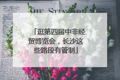 逛第四届中非经贸博览会，长沙这些路段有管制