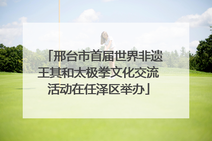 邢台市首届世界非遗王其和太极拳文化交流活动在任泽区举办