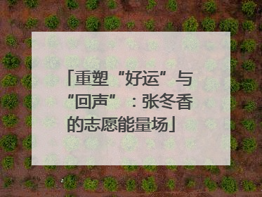 重塑“好运”与“回声”：张冬香的志愿能量场