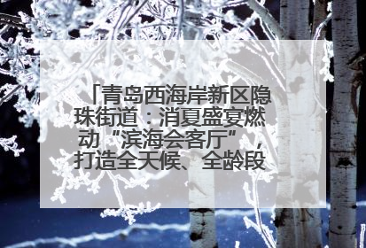 青岛西海岸新区隐珠街道：消夏盛宴燃动“滨海会客厅”，打造全天候、全龄段消费生态圈