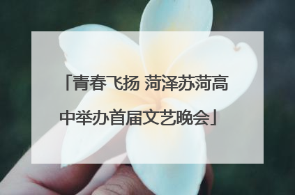 青春飞扬 菏泽苏菏高中举办首届文艺晚会