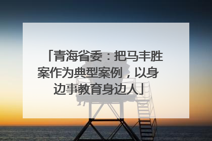 青海省委：把马丰胜案作为典型案例，以身边事教育身边人