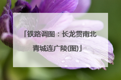 铁路调图：长龙贯南北 青城连广陵(图)