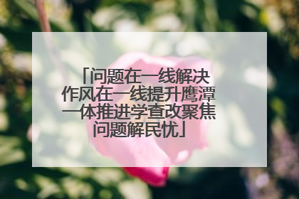 问题在一线解决 作风在一线提升鹰潭一体推进学查改聚焦问题解民忧