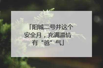 阳城二号井这个安全月，充满温情有“爸”气