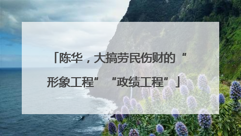陈华，大搞劳民伤财的“形象工程”“政绩工程”