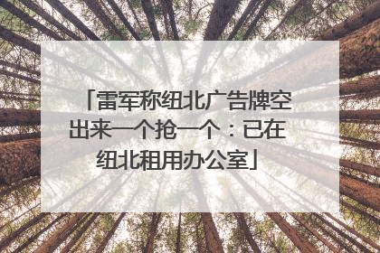 雷军称纽北广告牌空出来一个抢一个：已在纽北租用办公室